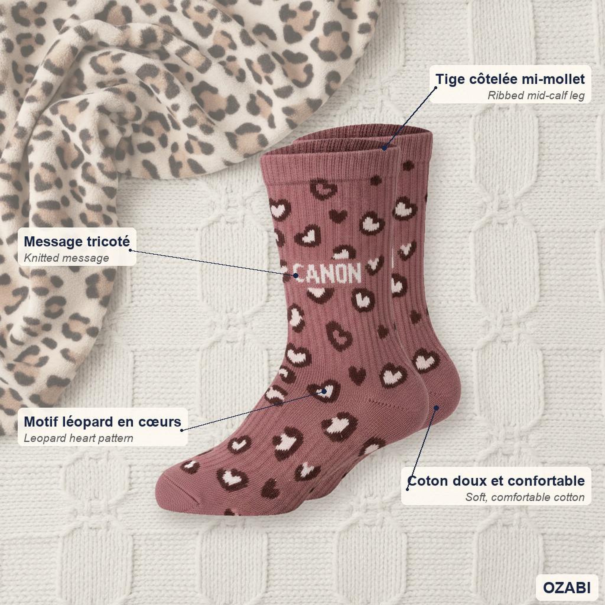 Voir la diapositive 5 : OZABI Ozabi chaussettes fille a paillettes message humoristique pack de 8 paires