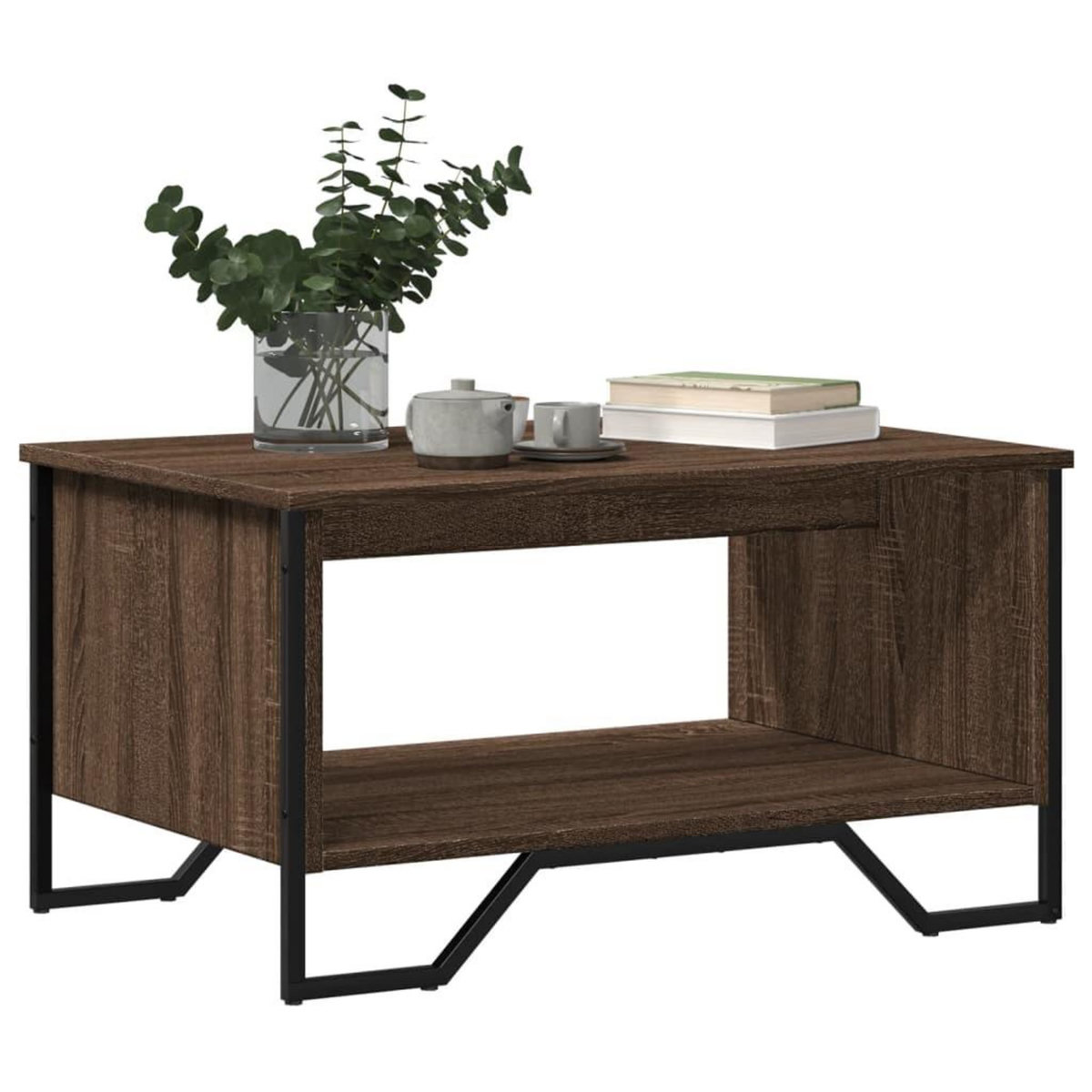 VIDAXL Table basse chene marron 75x51x40 cm bois d'ingenierie