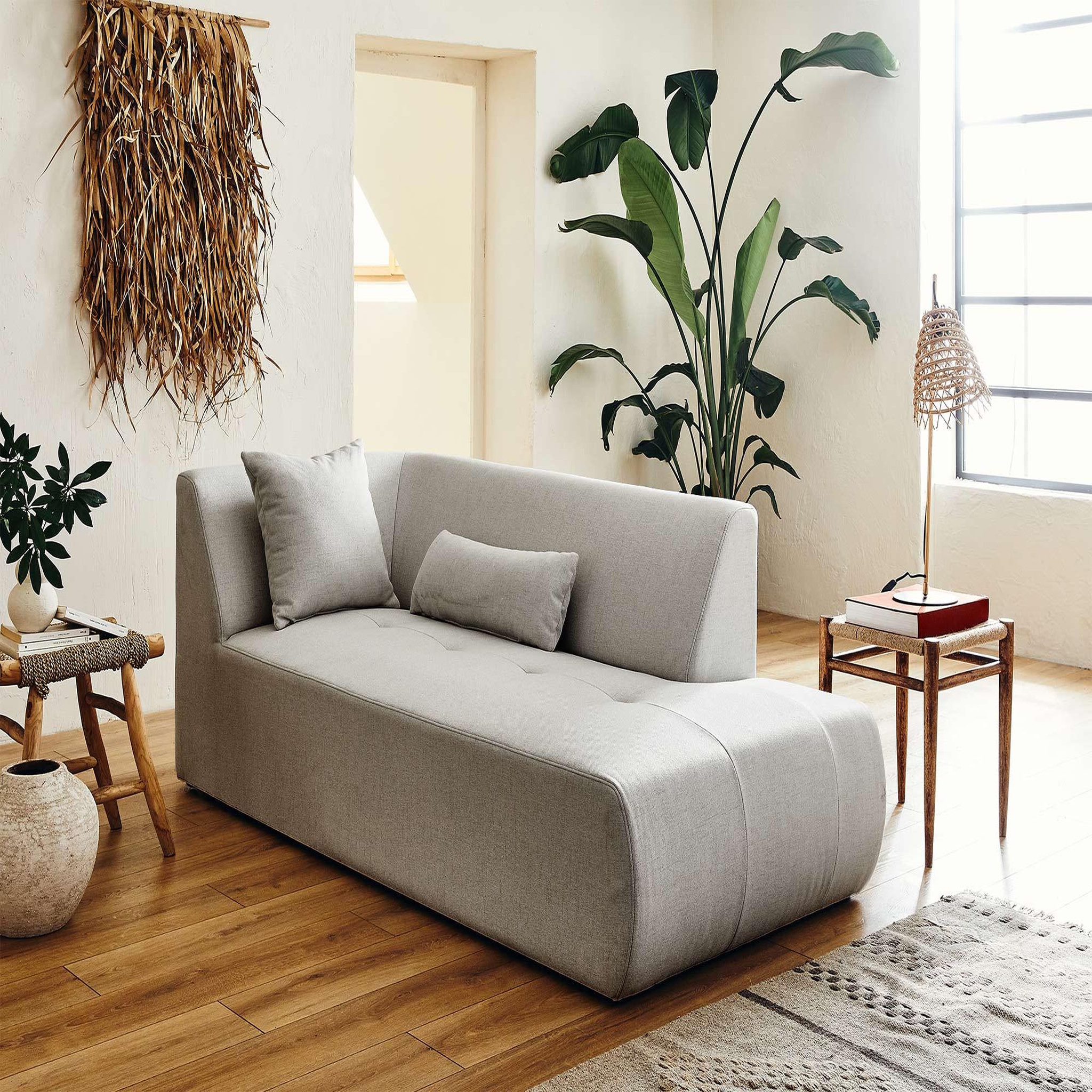 Voir la diapositive 6 : BEST MOBILIER Onyx - canapé modulable d'angle droit 5 places - en tissu