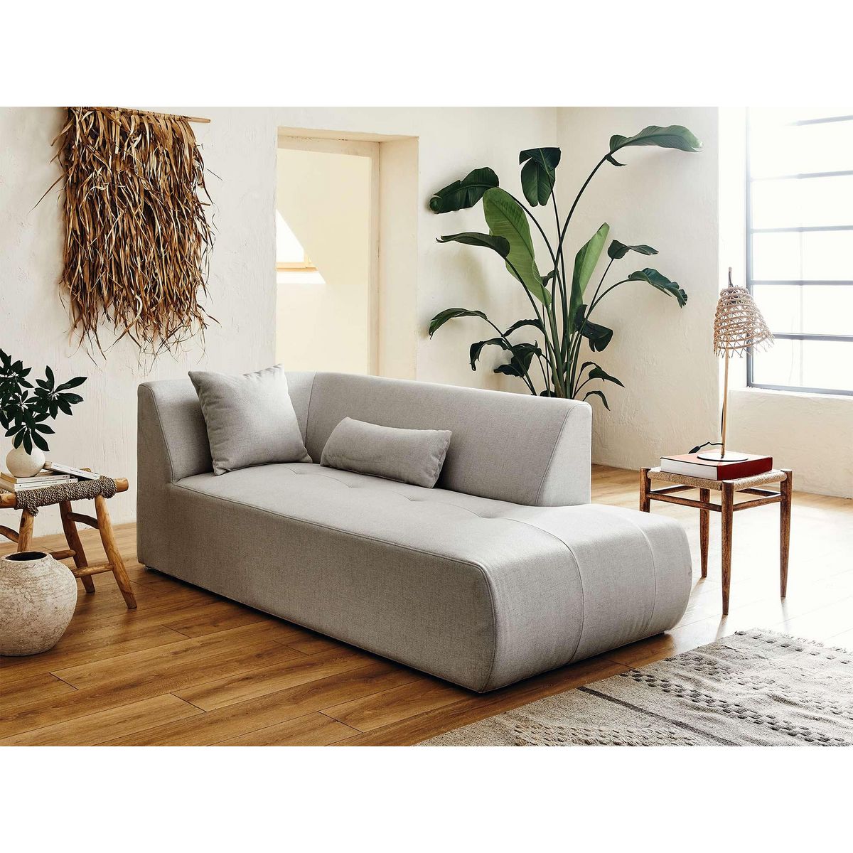 LISA DESIGN Onyx - canapé modulable d'angle droit 5 places - en tissu