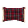 Voir la diapositive 2 : Paris Prix Coussin Déco à Carreaux  Bonheur  30x45cm Rouge