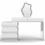 Voir la diapositive 2 : Paris Prix Coiffeuse Extensible  5 Tiroirs  Sherazade  101-140cm Blanc