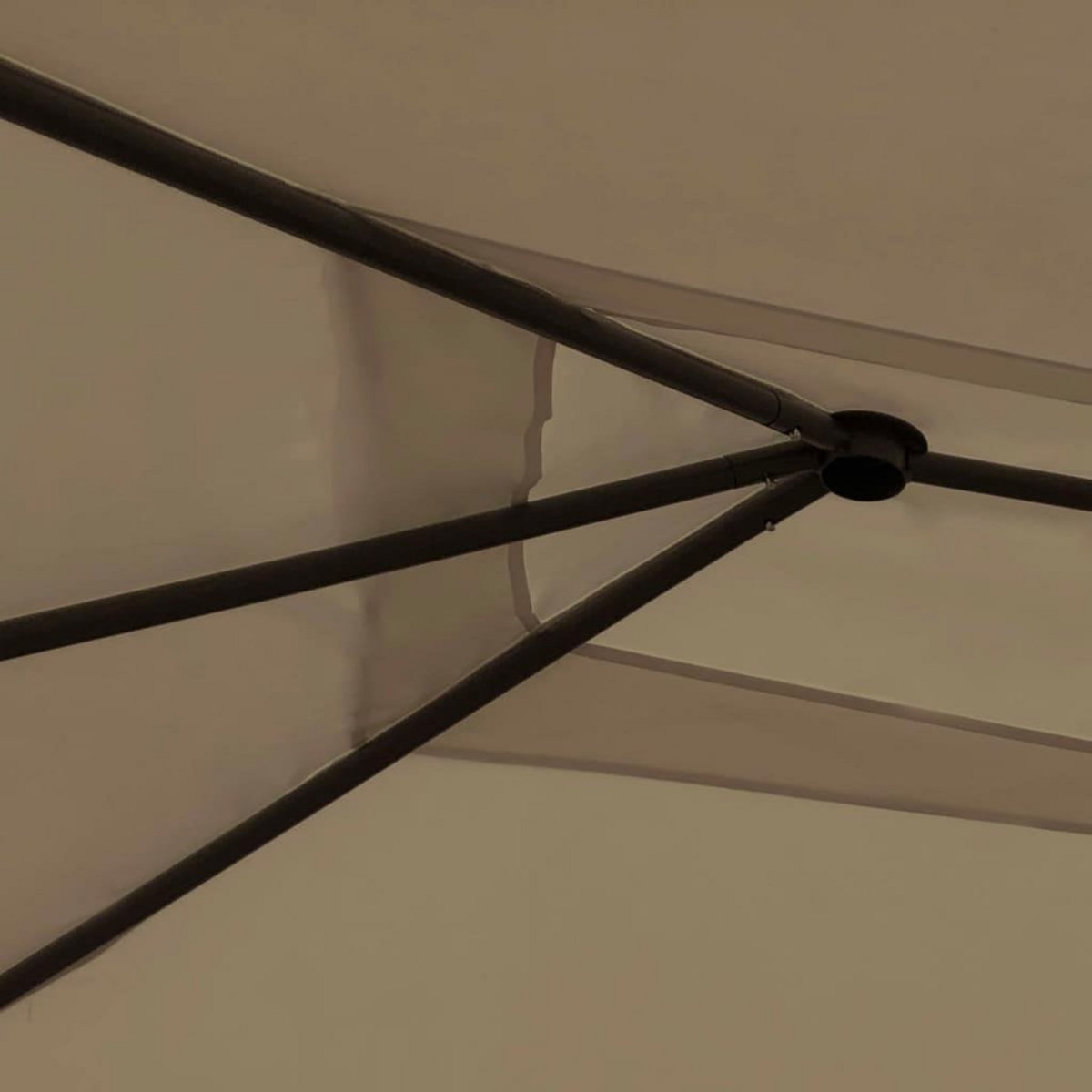 VIDAXL Belvedere avec revetement de poteaux 3x4x2,6 m Taupe 160 g/m^2