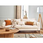 LISA DESIGN Albane - canapé 3 places - convertible avec coffre - en velours côtelé. Coloris disponibles : Bleu, Orange, Vert, Gris, Beige