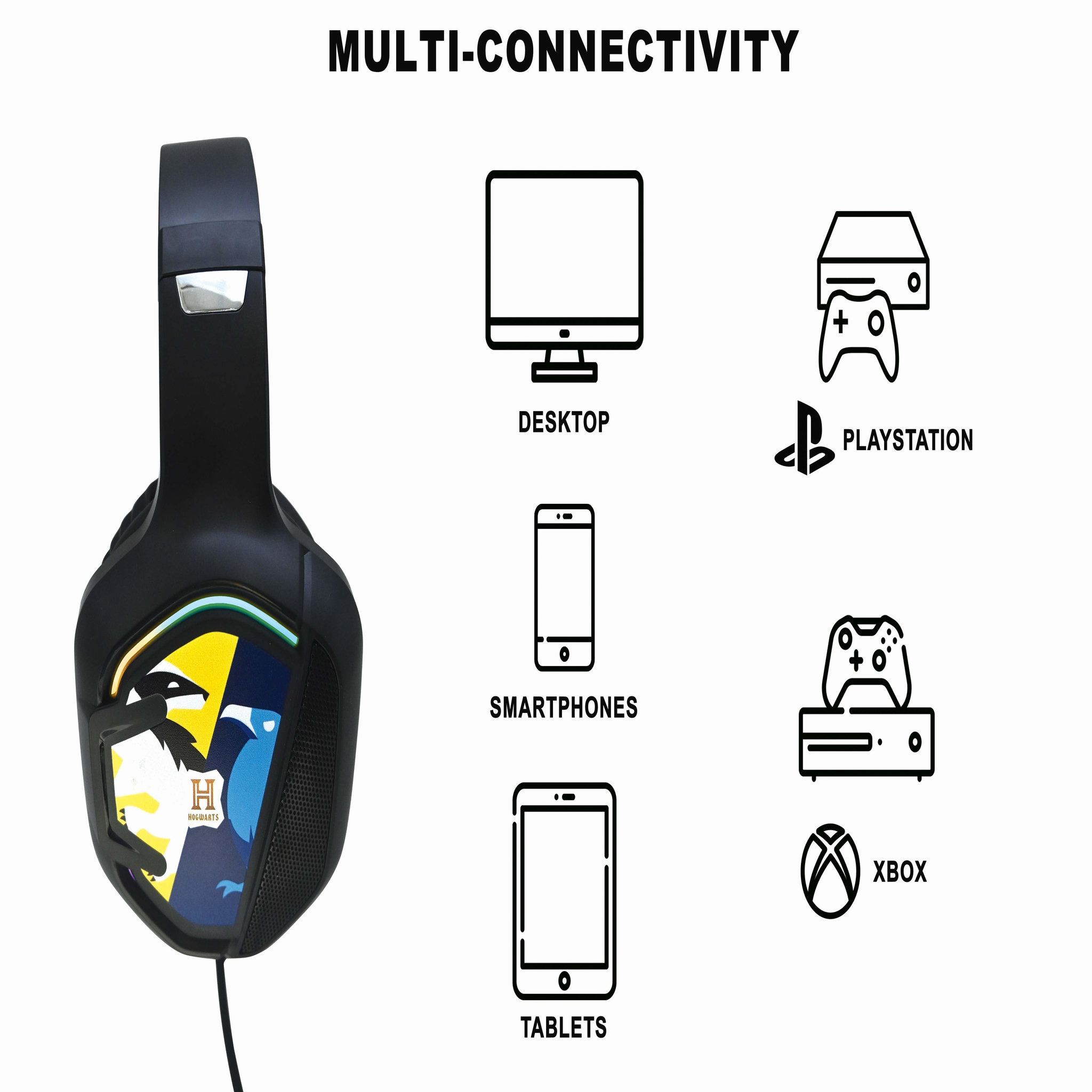 Voir la diapositive 4 : Lexibook Casque Gaming Filaire lumineux Harry Potter