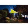 Voir la diapositive 1 : JARDILINE Voile d'ombrage triangulaire 3m60 avec 107 LEDS vert 