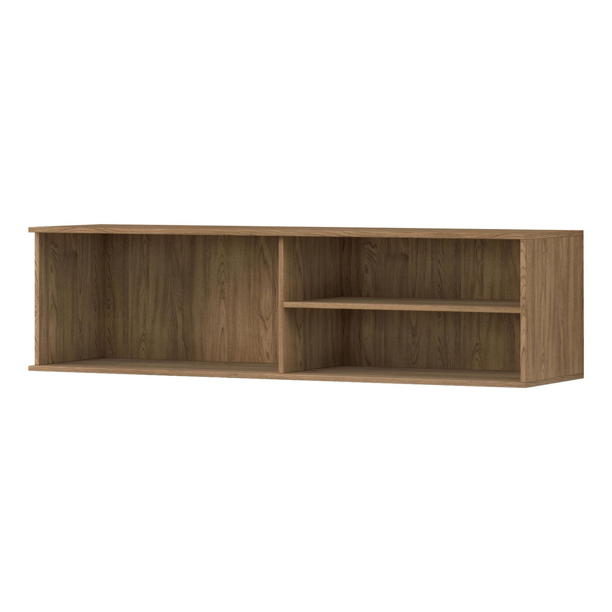 BEST MOBILIER Portmore - meuble tv suspendu - effet bois - 2 niches et 1 porte - 150 cm