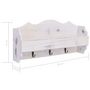 Voir la diapositive 6 : VIDAXL Porte-manteau mural Blanc 50x10x23 cm Bois