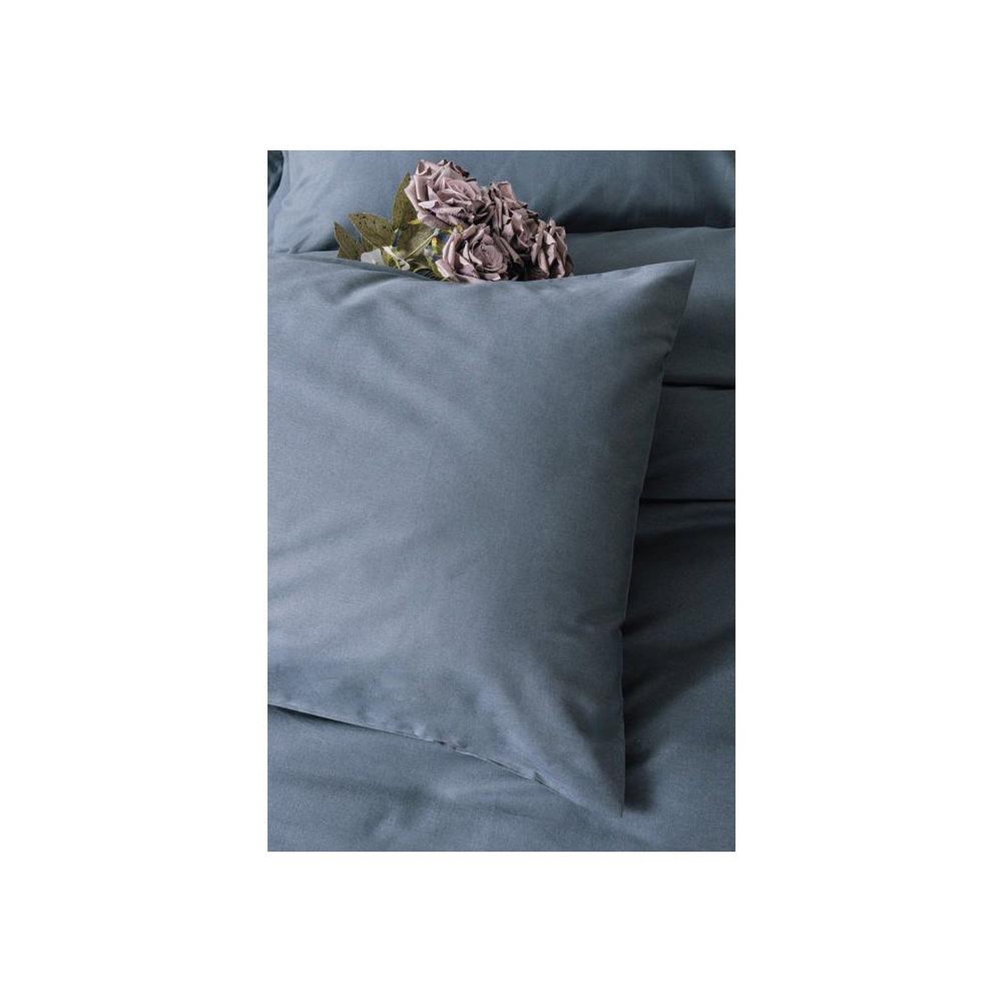 Voir la diapositive 2 : GENERIQUE Parure de lit - 1 housse de couette 140 x 200cm + 1 taies d'oreiller 60 x 60 cm - 100% coton renforcé - Anthracite