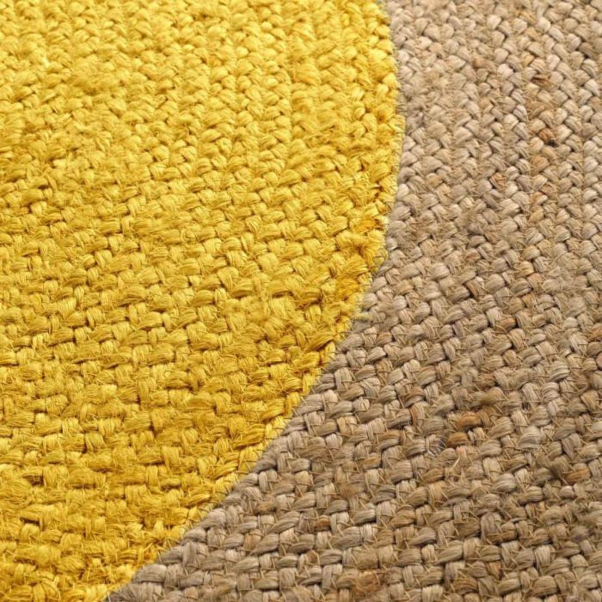 Paris Prix Tapis Rond en Jute  Napoli  120cm Jaune