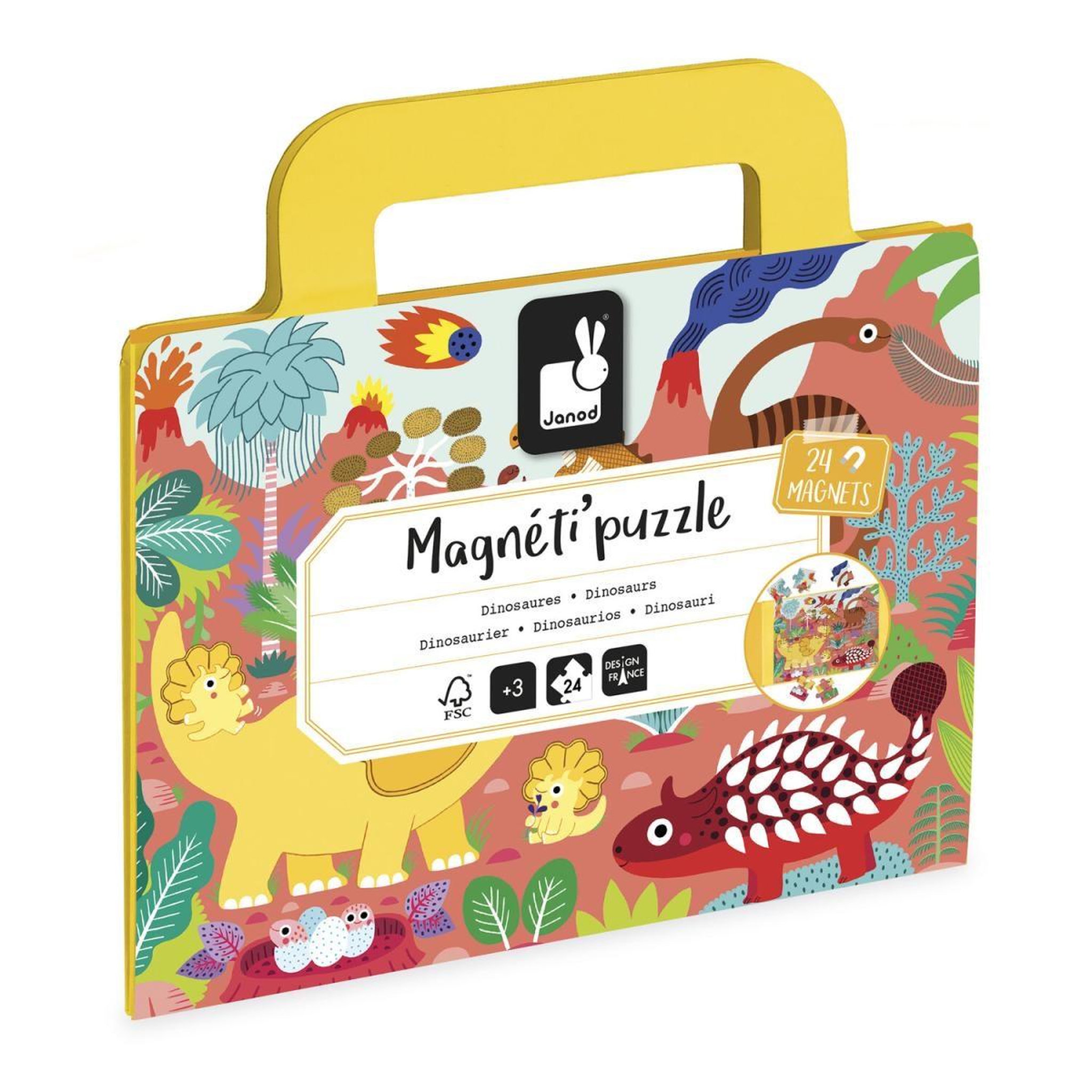 JANOD Magneti puzzle dino 24 pcs