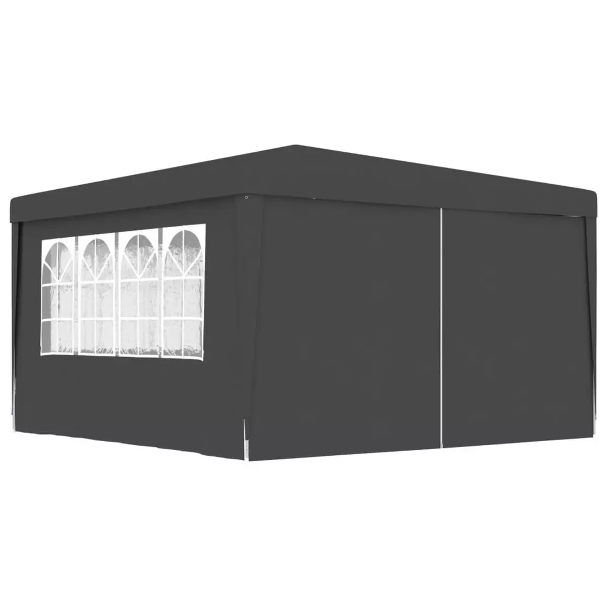 VIDAXL Tente de reception et parois laterales 4x4 m Anthracite 90 g/m^2