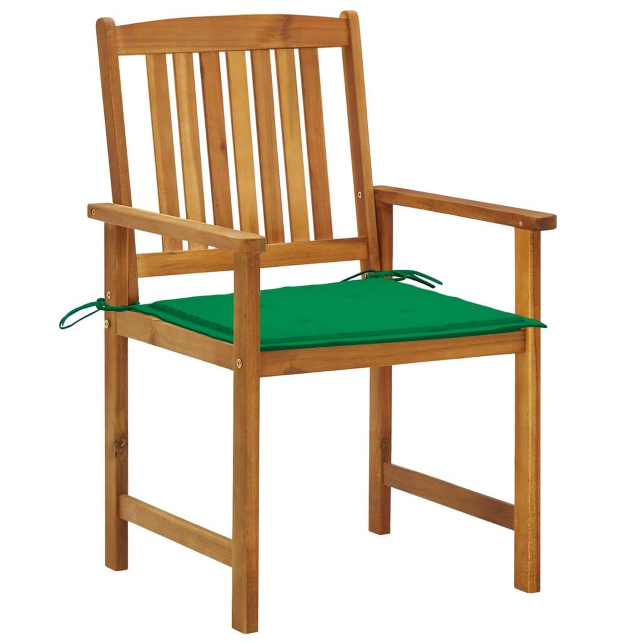 Voir la diapositive 2 : VIDAXL Chaises de jardin avec coussins lot de 4 Bois d'acacia massif