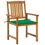 Voir la diapositive 2 : VIDAXL Chaises de jardin avec coussins lot de 4 Bois d'acacia massif