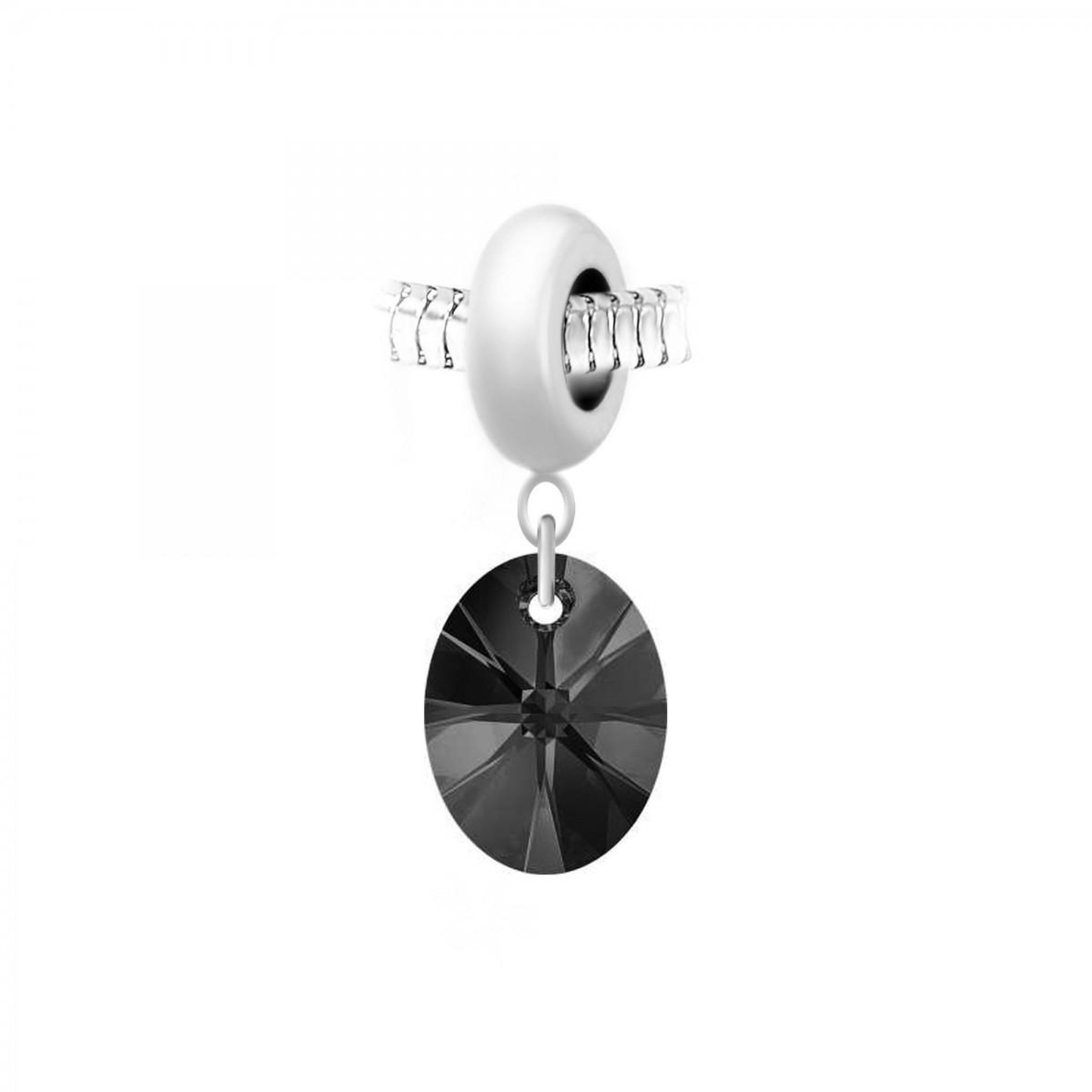 SC CRYSTAL Charm perle en acier SC Crystal orné de Cristaux scintillants