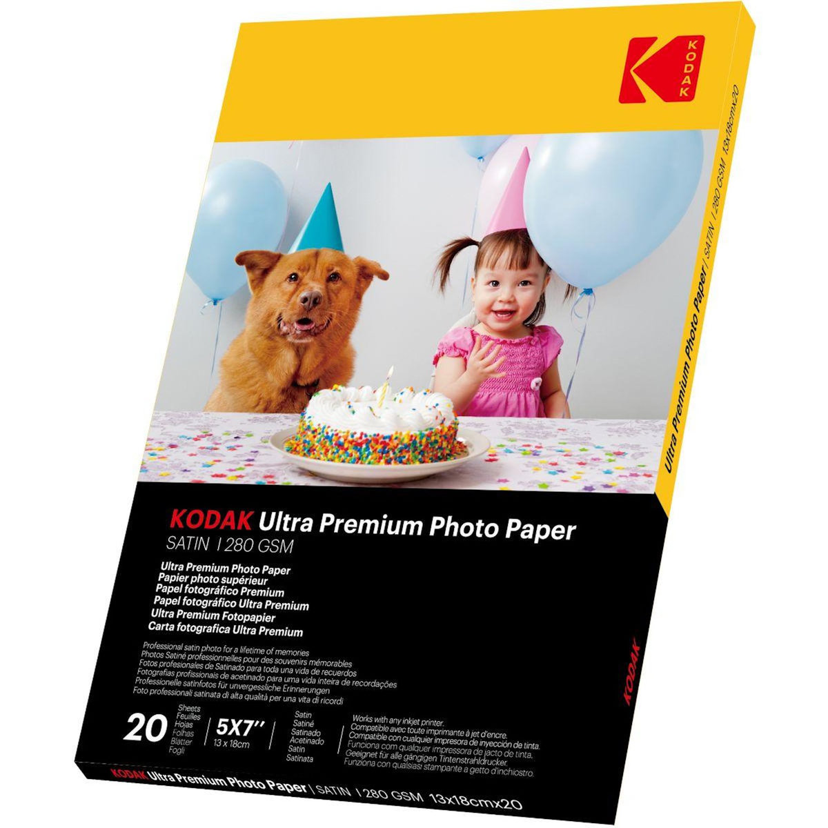 Kodak Papier photo instantané 20 feuilles 13x18 satinee 280gsm