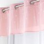 Voir la diapositive 2 : Paris Prix Rideau Voilage Phosphorescent  Moonlight  140x240cm Rose