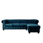 Voir la diapositive 5 : LISA DESIGN William - canapé chesterfield d'angle droit - 4 places - en velours