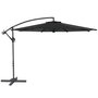 Voir la diapositive 1 : OUTSUNNY Parasol déporté octogonal inclinable rabattable diamètre 2,97 m parasol de jardin avec pied en croix noir