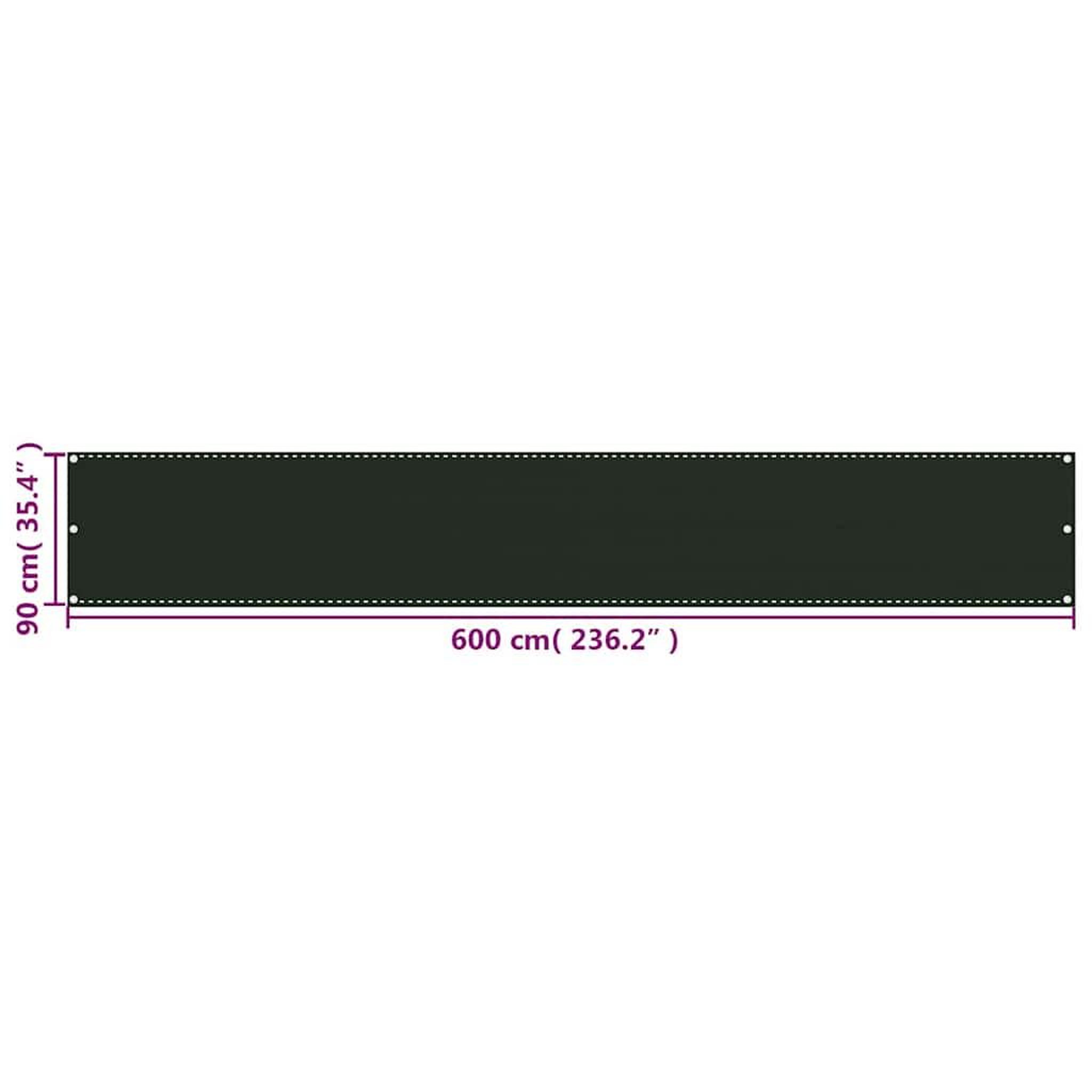 Voir la diapositive 5 : VIDAXL Ecran de balcon vert fonce 90x600 cm pehd