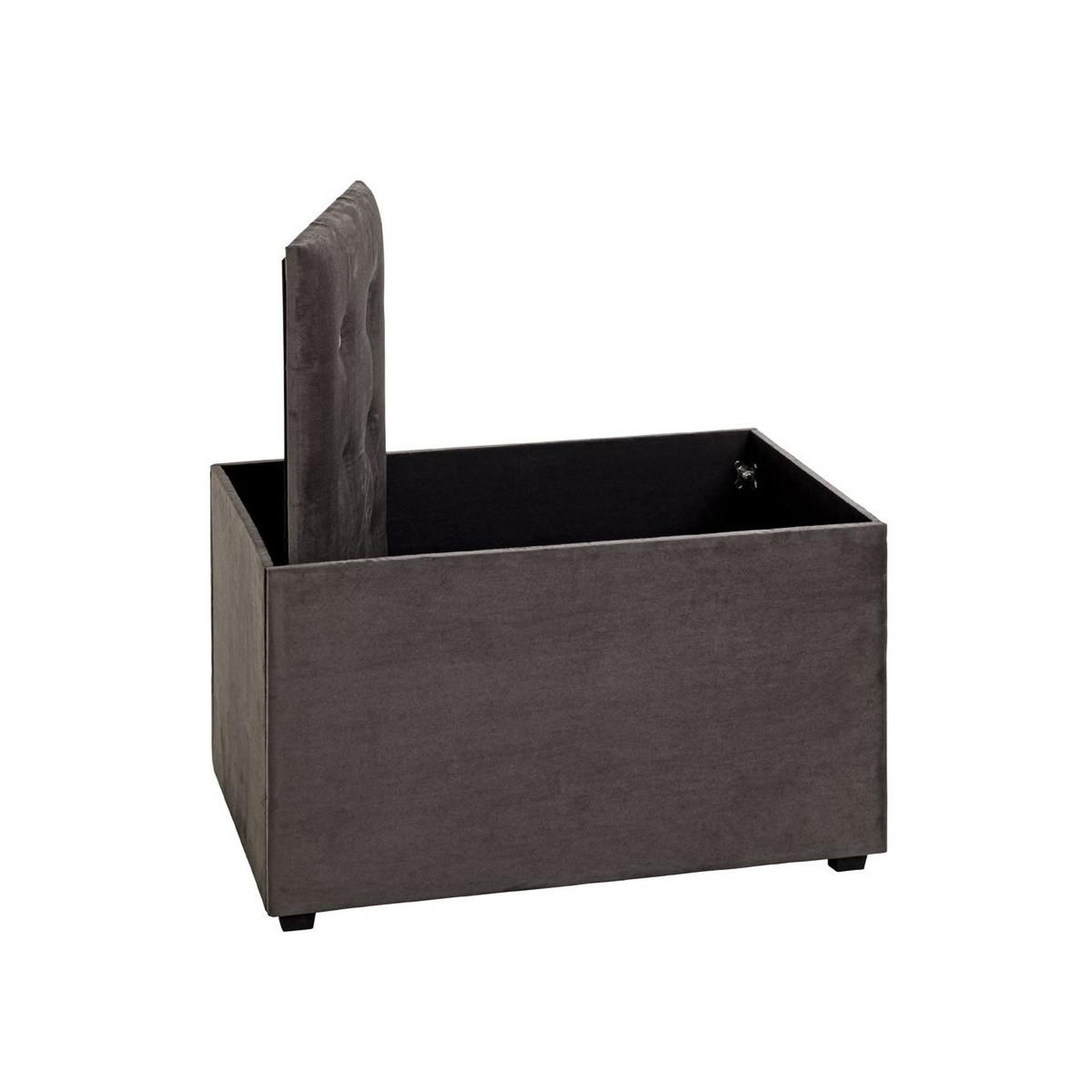 Voir la diapositive 4 : Paris Prix Coffret de rangement velours  idaya  65cm anthracite
