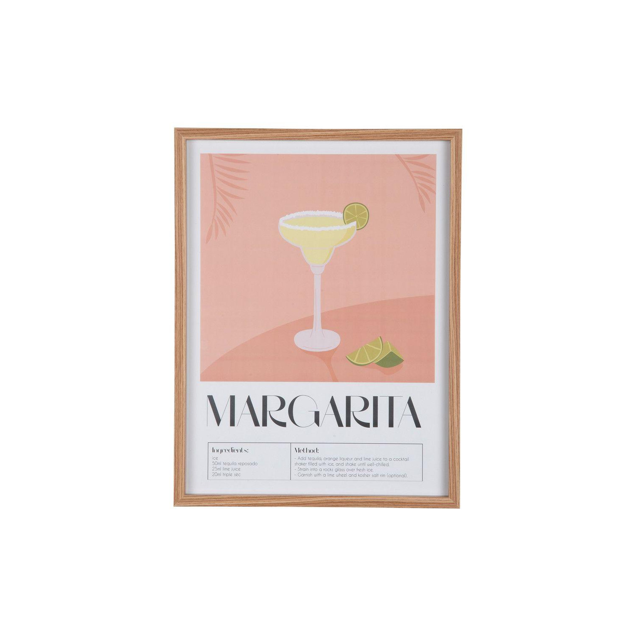 Voir la diapositive 1 : PRESENT TIME Affiche encadrée cocktail