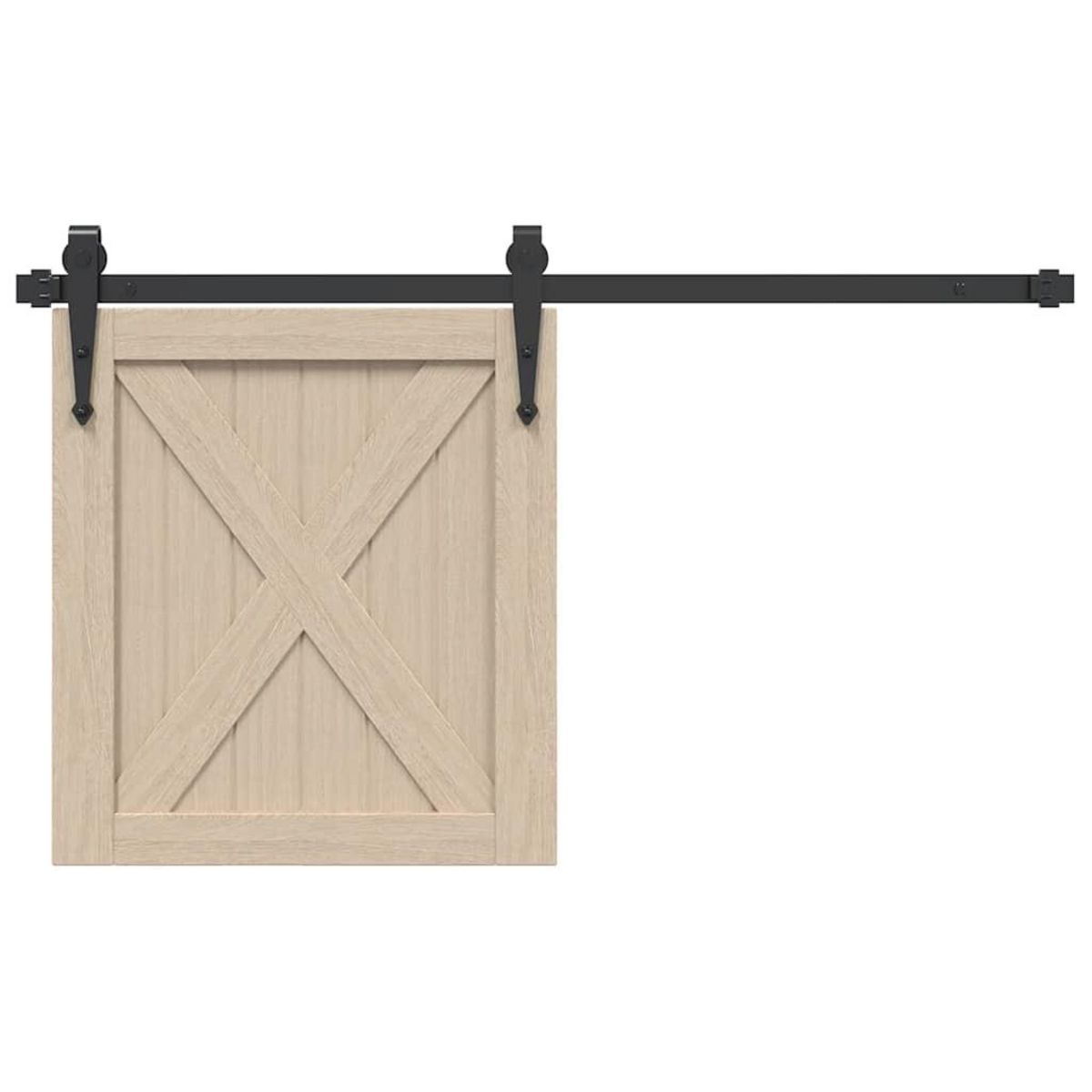 VIDAXL Kit de porte d'armoire coulissante 91 cm acier au carbone