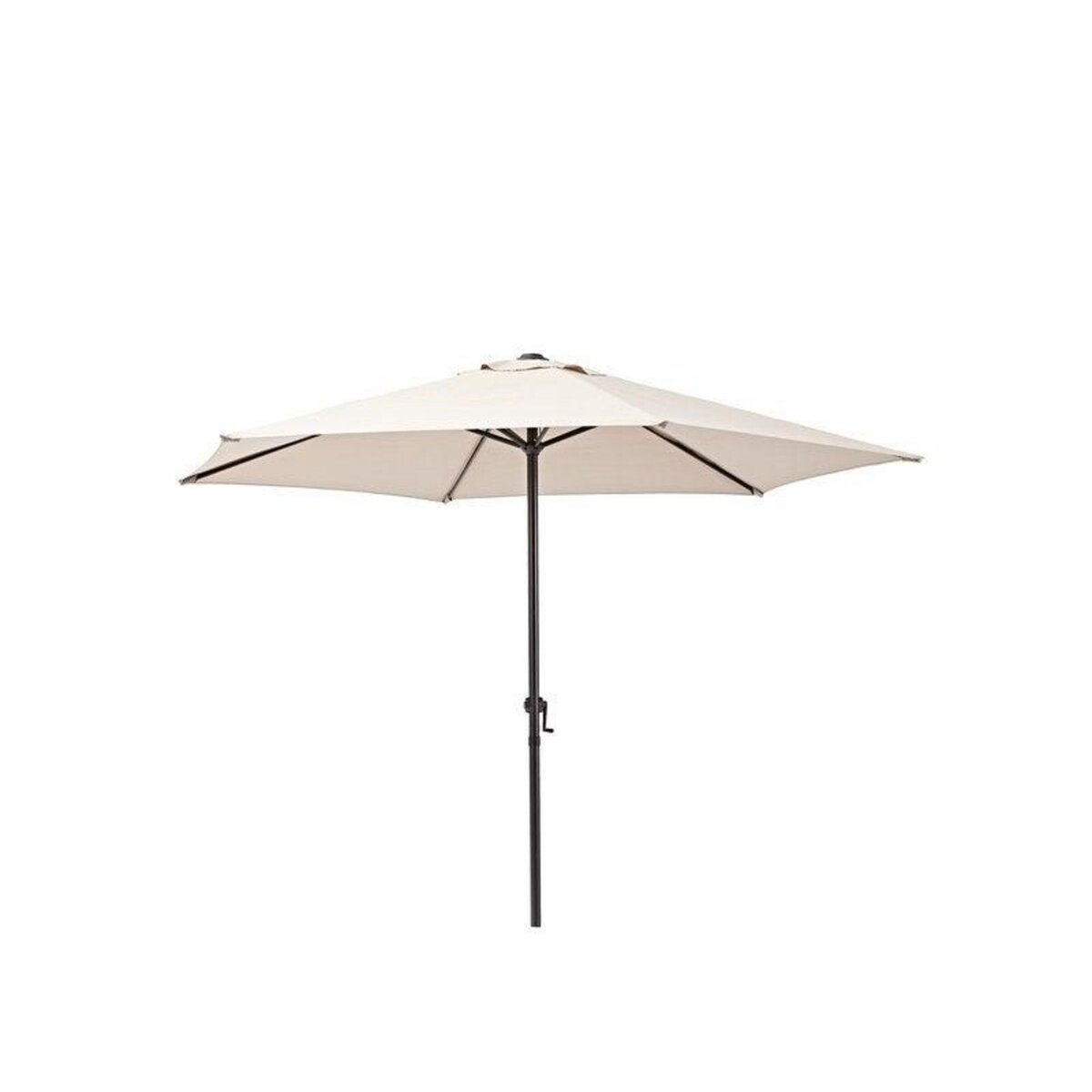 CENTRALE BRICO Parasol Pied Central Polar Taupe Hexagonal, L.263 X L.262 Cm
