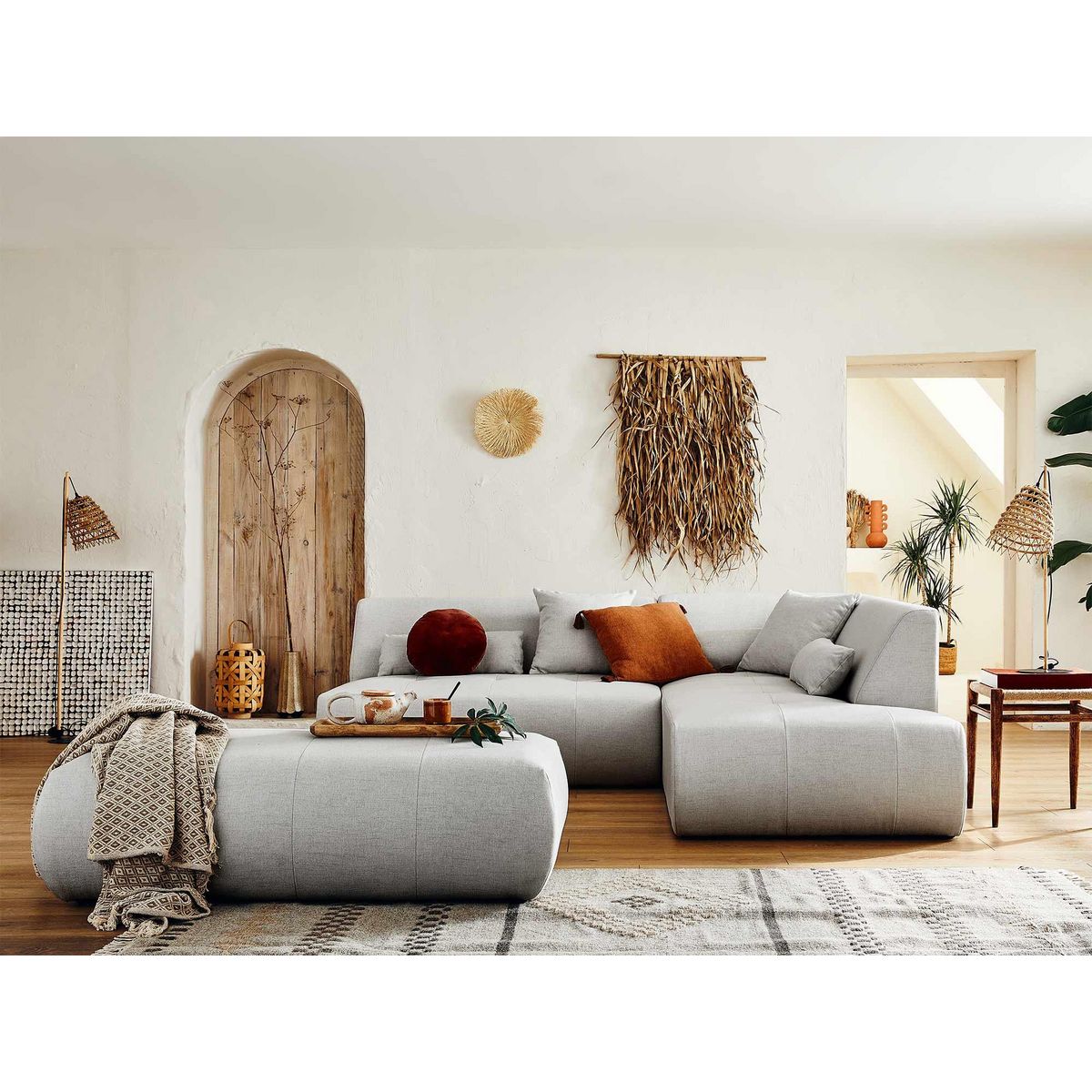 LISA DESIGN Onyx - pouf modulable - en tissu