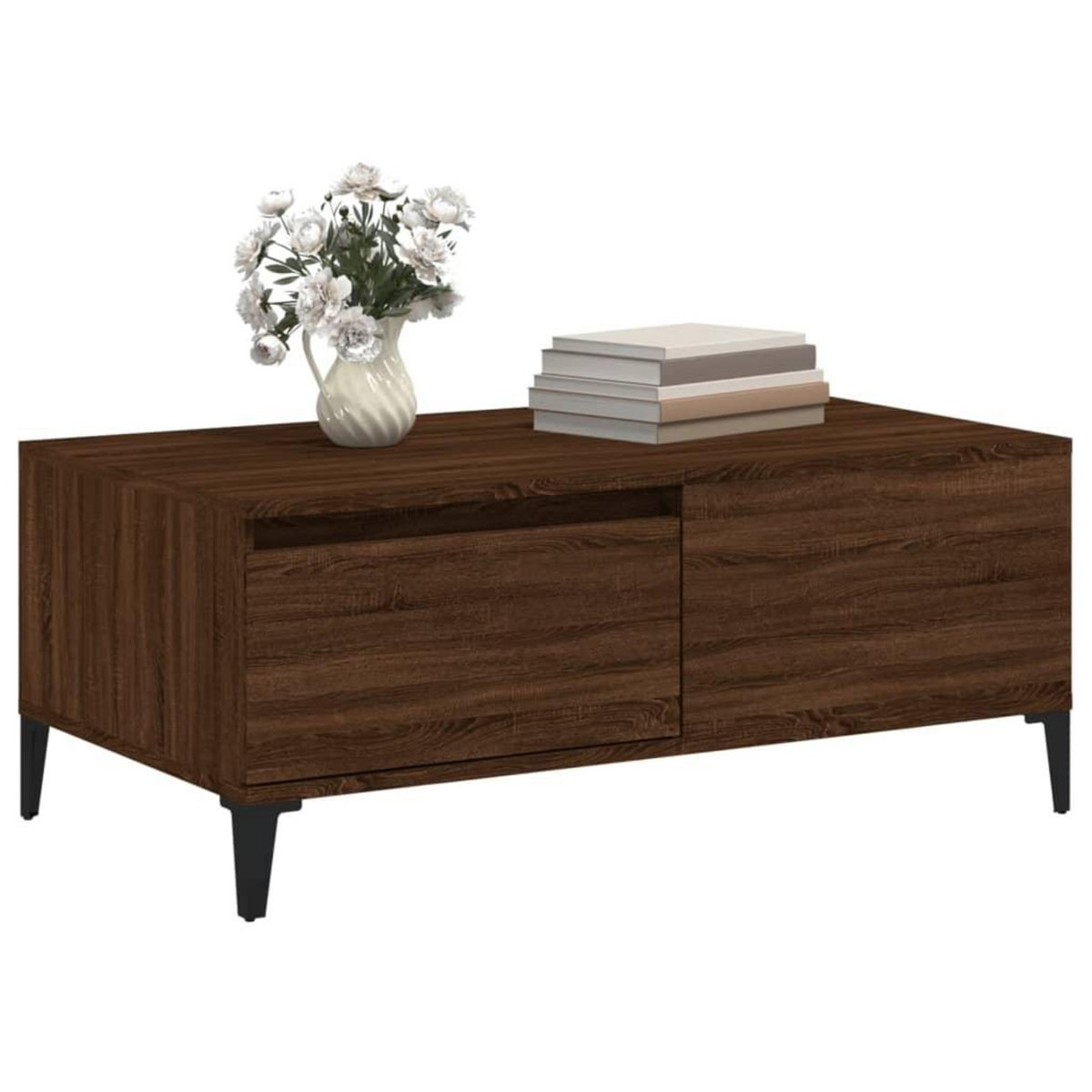 VIDAXL Table basse Chene marron 90x50x36,5 cm Bois d'ingenierie