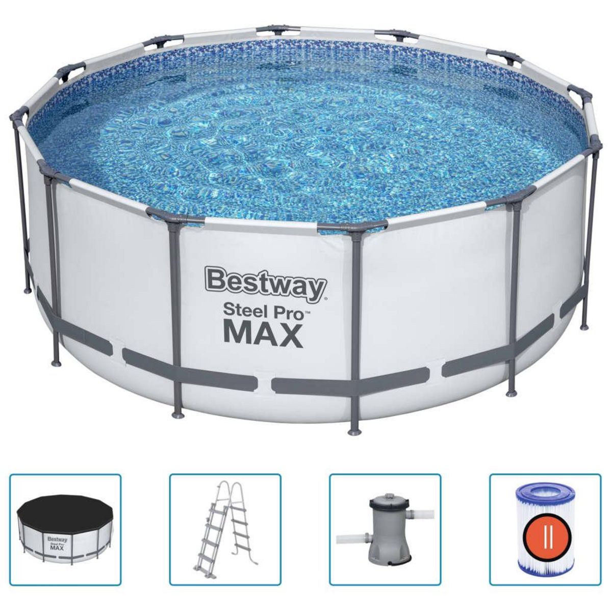 BESTWAY Bestway Ensemble de piscine Steel Pro MAX Rond 366x122 cm
