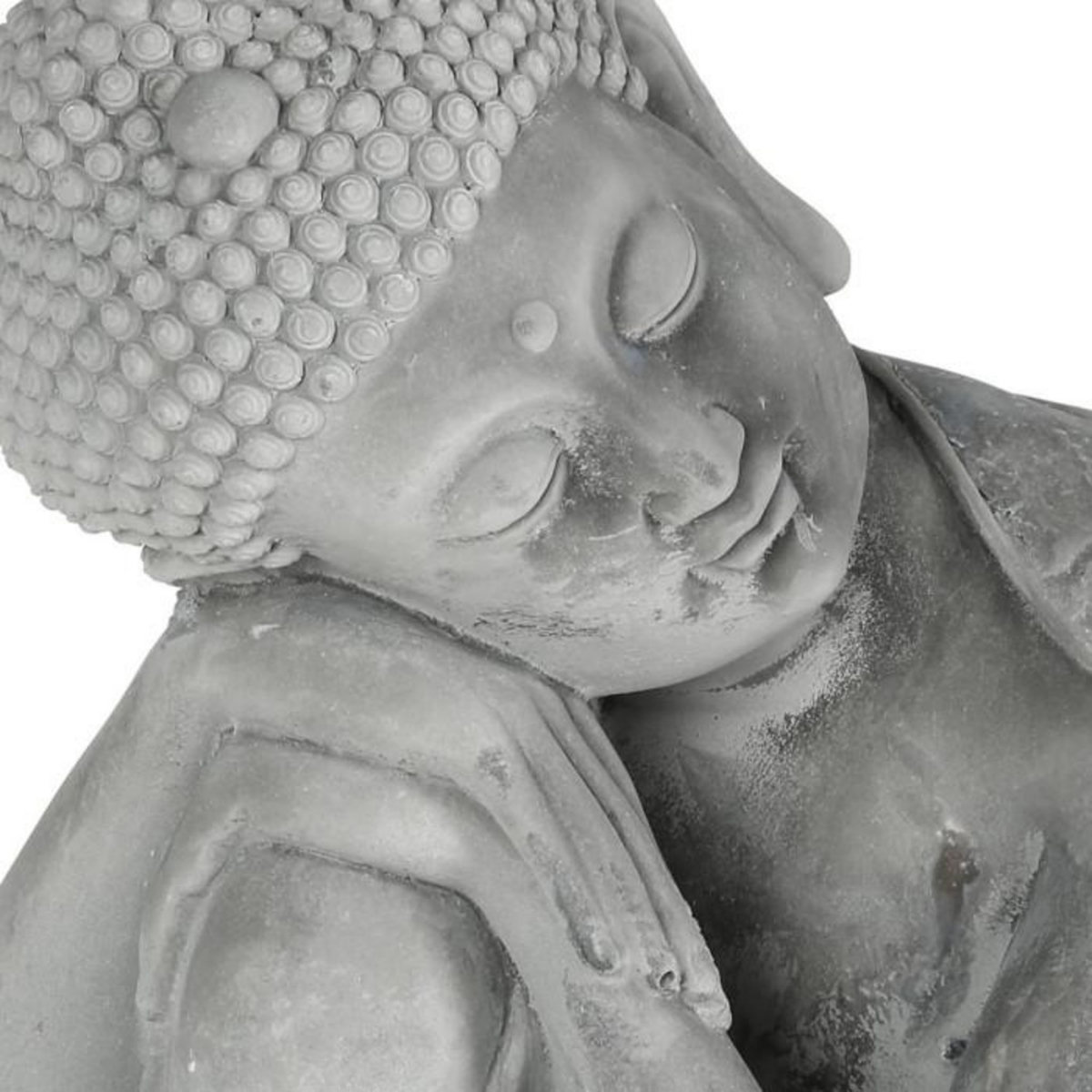 ATMOSPHERA Statuette en Ciment  Bouddha Assis  36cm Gris