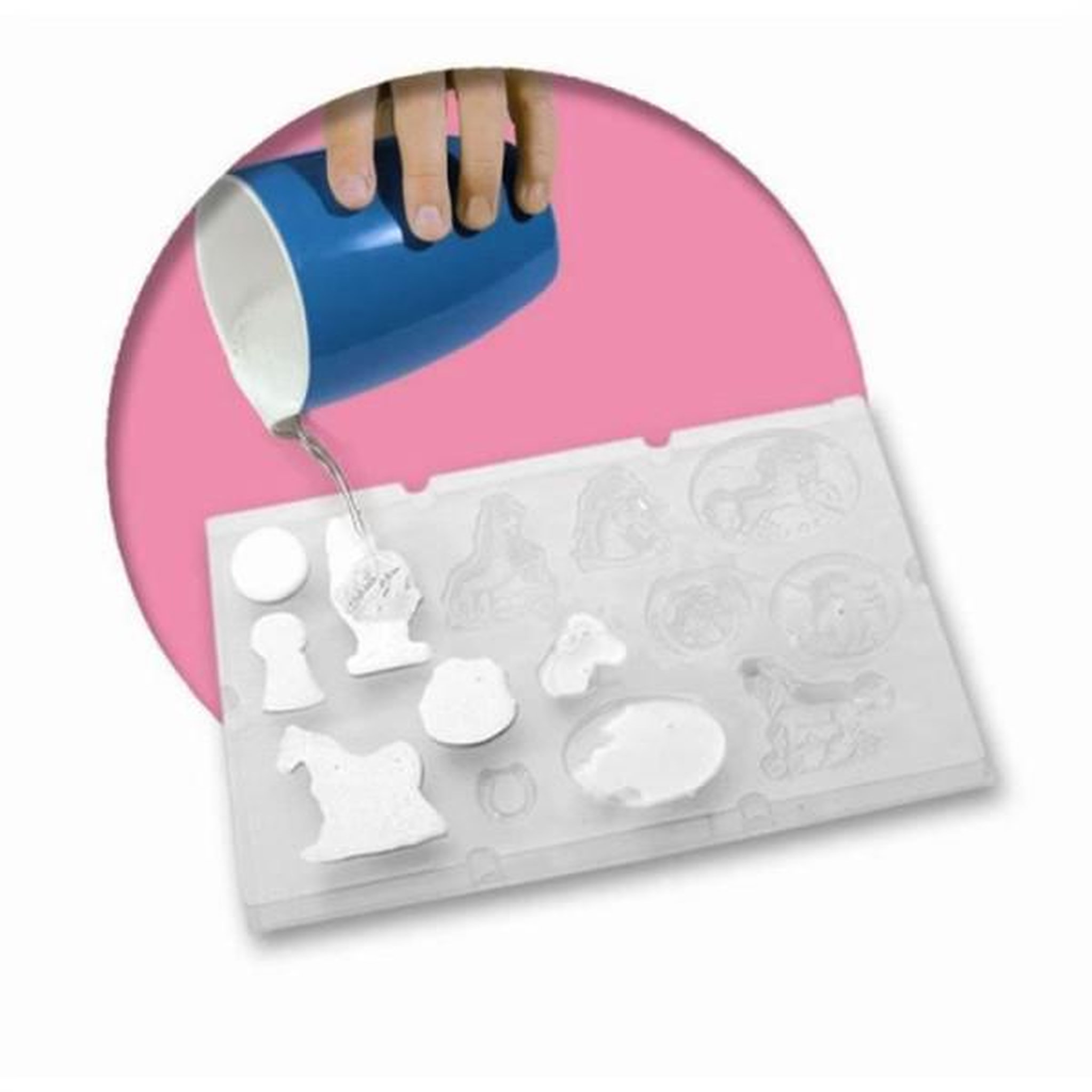 Voir la diapositive 2 : SES Creative Moulage et peinture - SES CREATIVE - Chevaux fantaisie - Figurines en plâtre