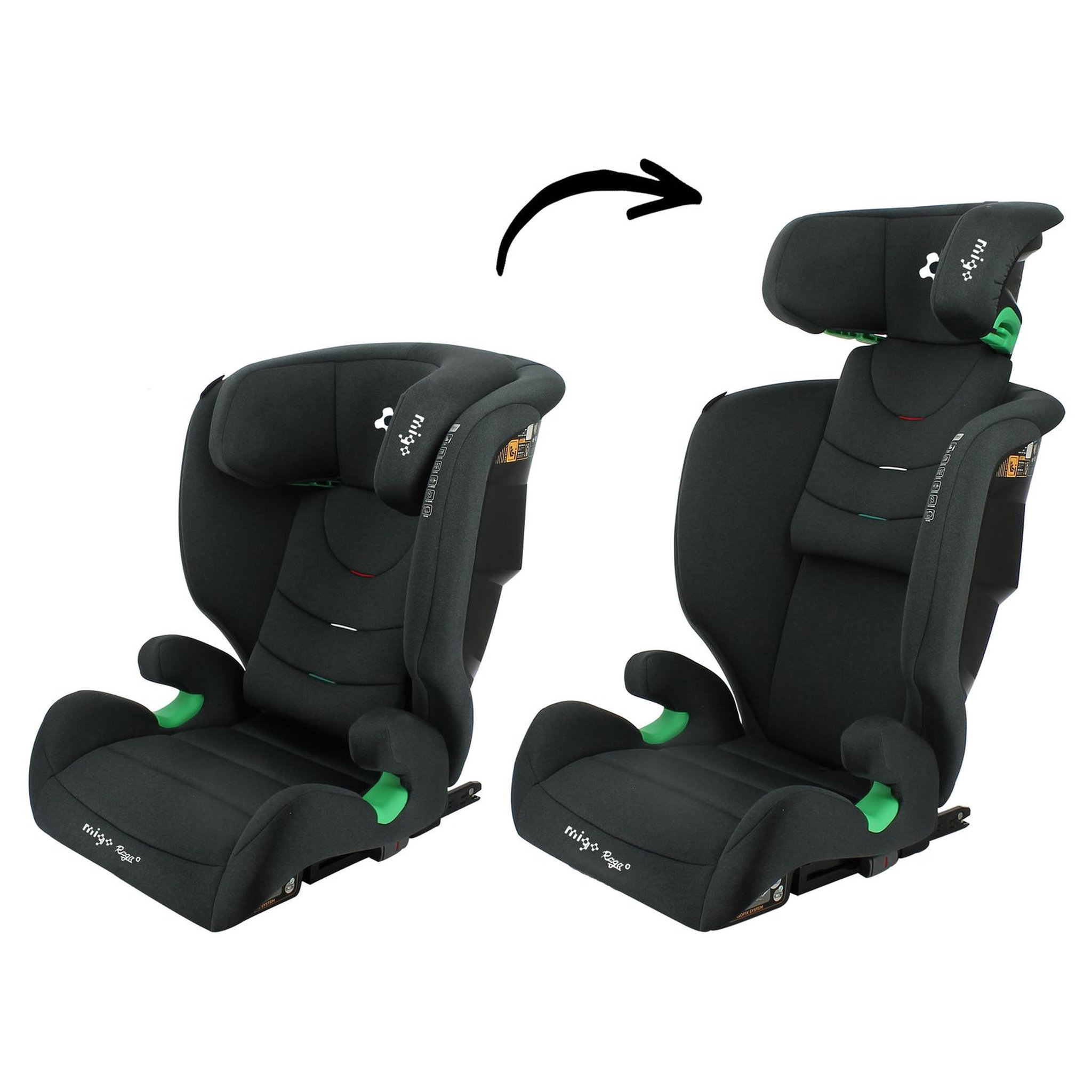 Voir la diapositive 6 : MIGO Siège auto i-Size RAGA 100-150cm