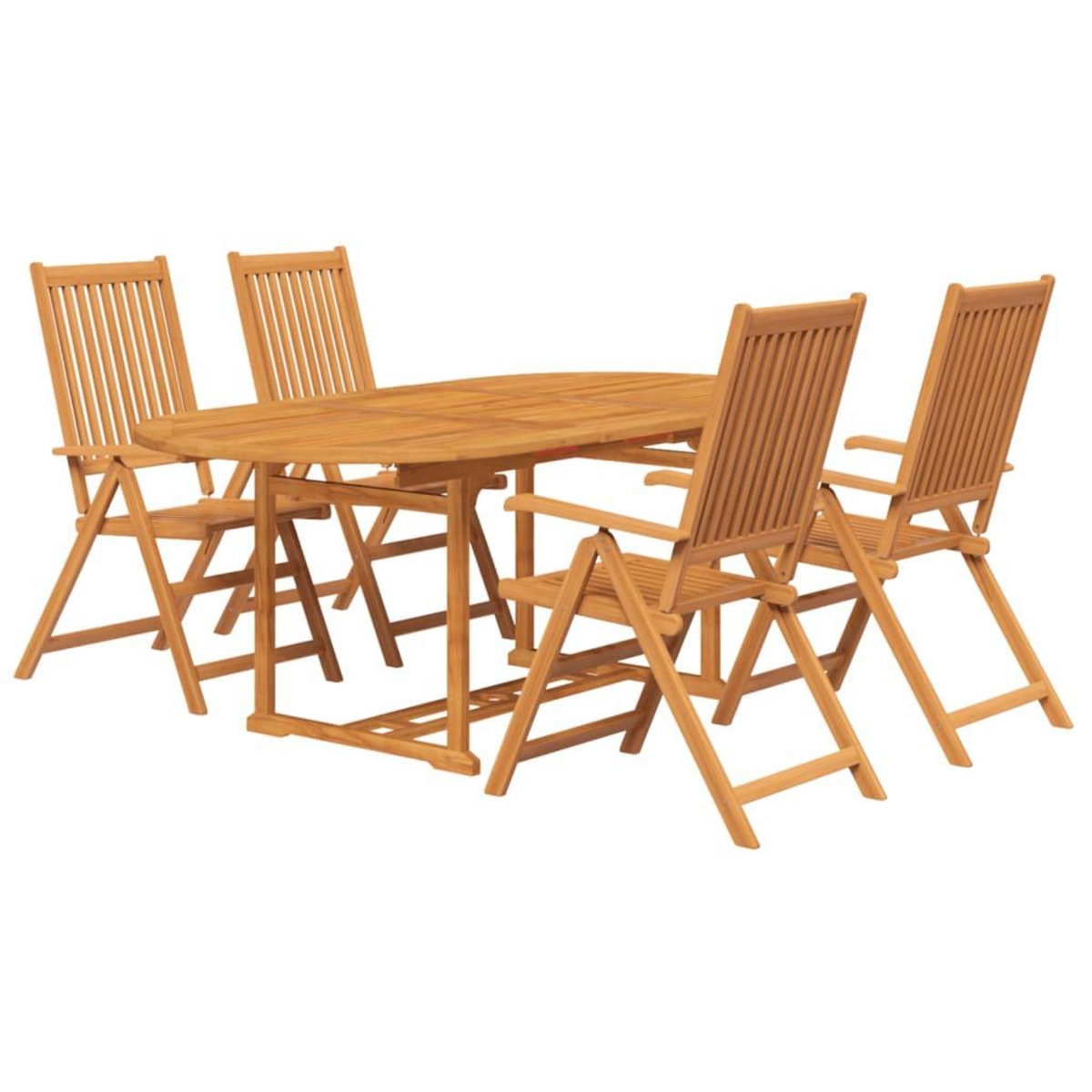 VIDAXL Ensemble a manger de jardin 5 pcs Bois d'acacia massif