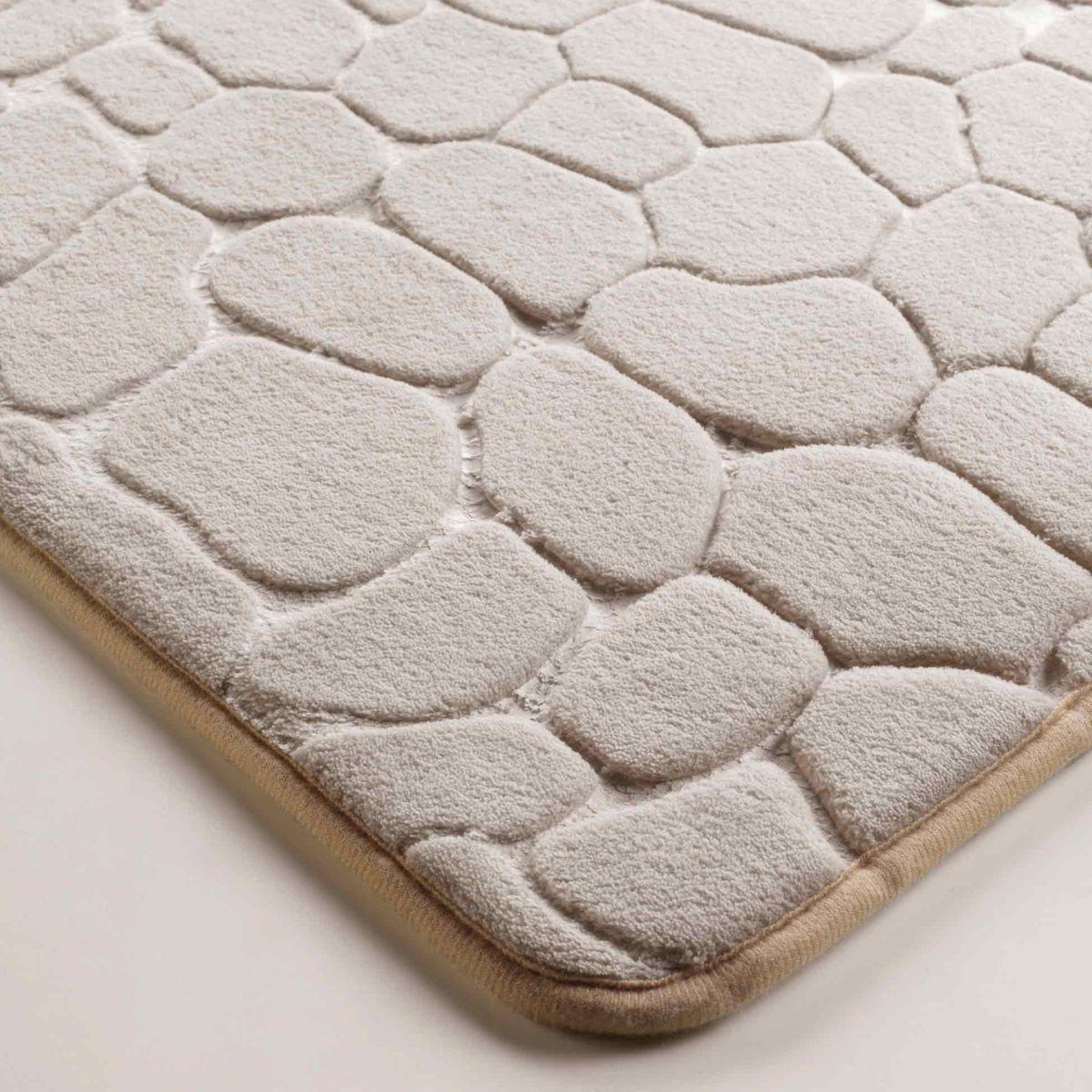 Voir la diapositive 2 : Douceur d'Intérieur Tapis de bain  ricochet  50x120cm taupe