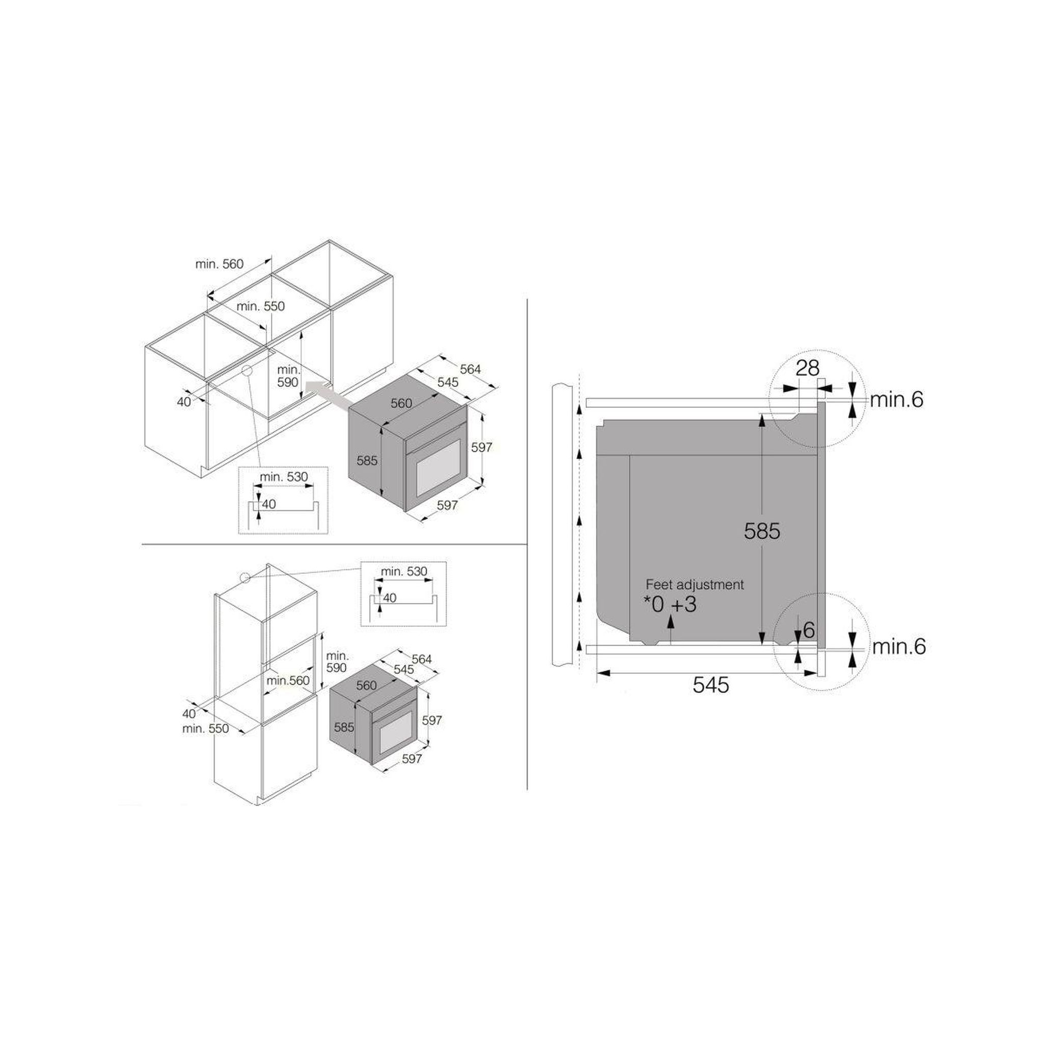 Voir la diapositive 5 : ASKO Four encastrable otp26bgh - pyrolyse - chaleur pulsée - porte froide - rails télescopiques