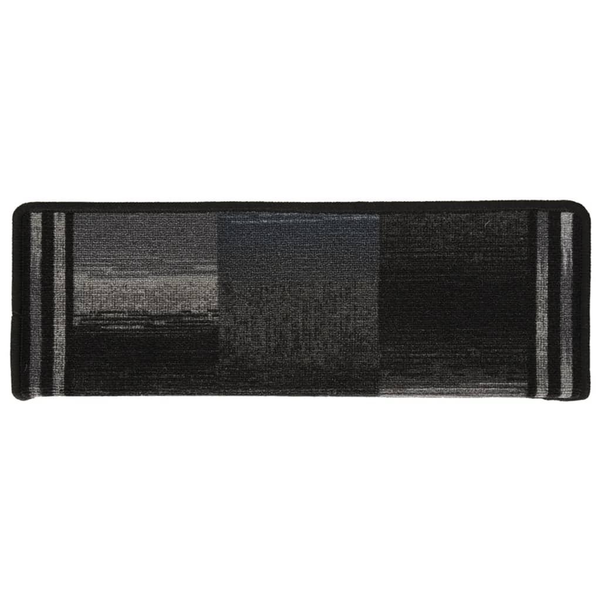 Voir la diapositive 4 : VIDAXL Tapis d'escalier autocollants 15 pcs 65x21x4 cm Noir et gris