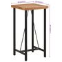 Voir la diapositive 6 : VIDAXL Table de bar 55x55x107 cm bois massif d'acacia et fer