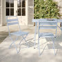 Voir la diapositive 2 : Rendez vous déco Lot de 2 chaises de jardin en métal bleu pastel, pliantes-Yumi