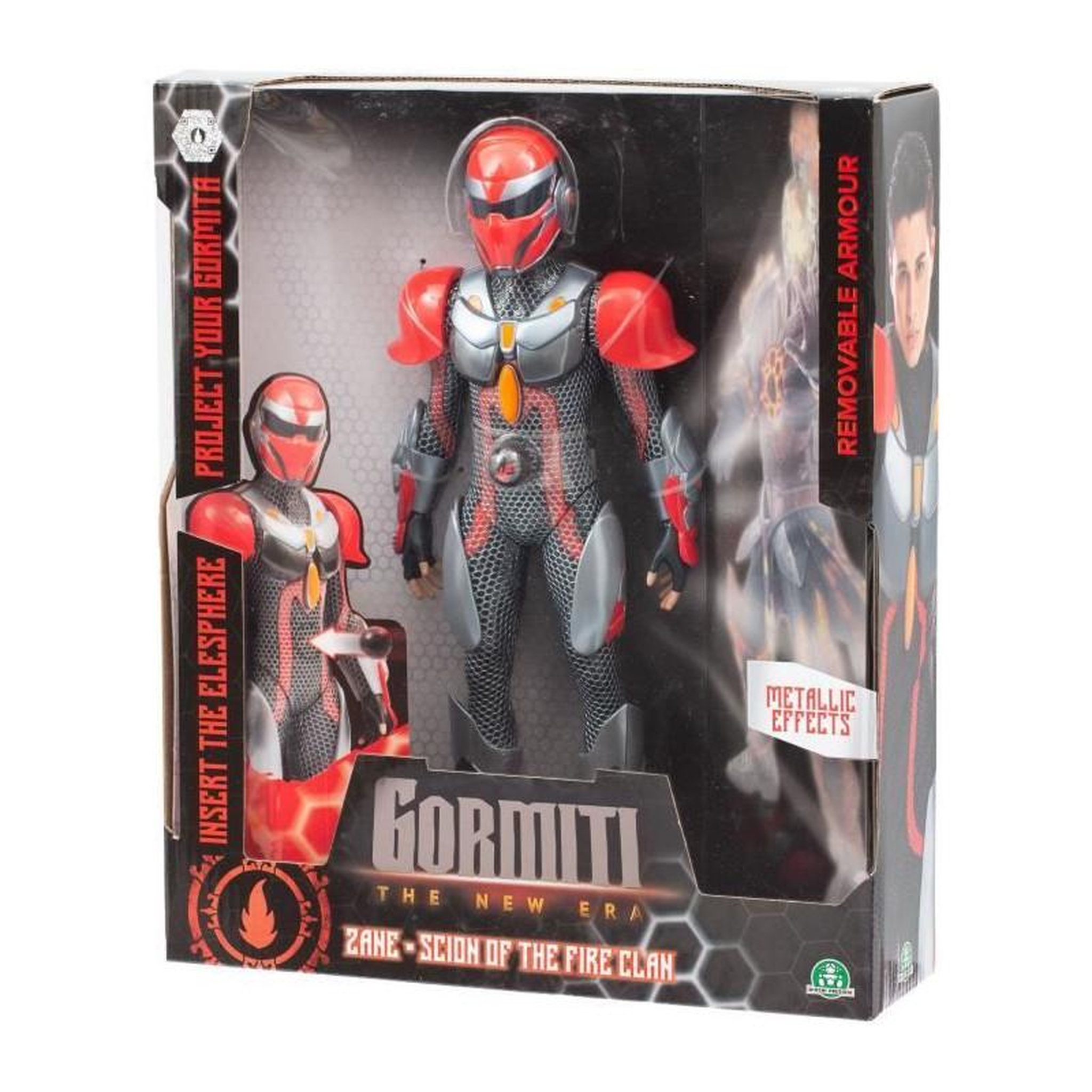 GENERIQUE Figurine articulée - GORMITI - Scion avec projecteur Feu - Zane - 27 cm - a partir de 4 ans - GRV053