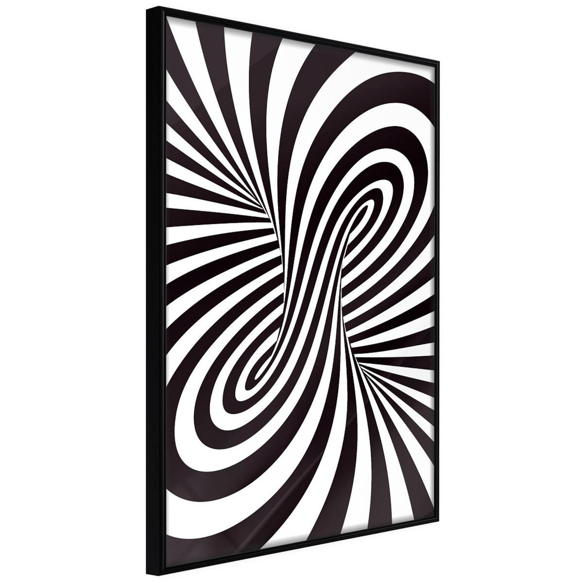 Paris Prix Affiche Murale Encadrée  Black and White Swirl