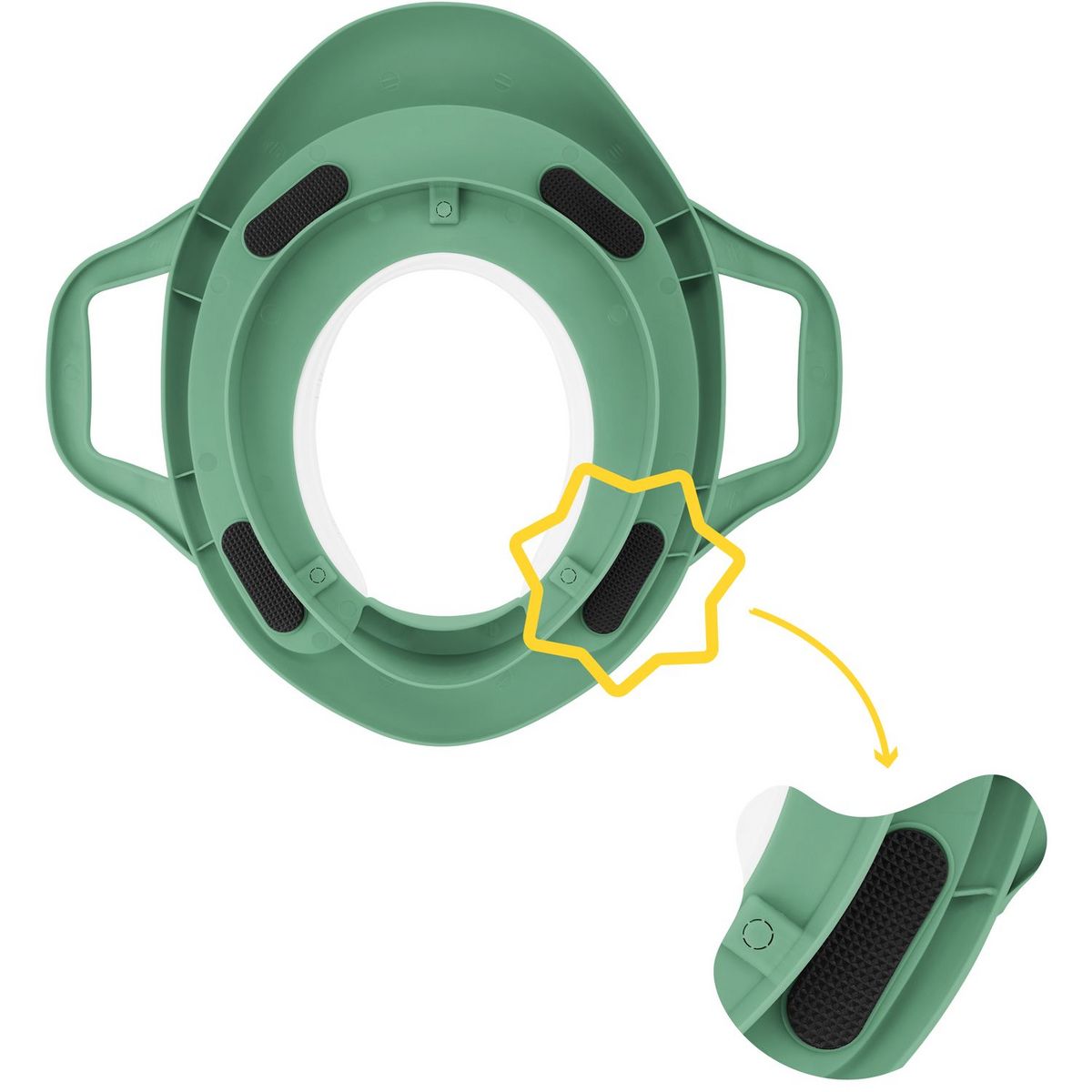 BADABULLE Réducteur de toilette confort avec poignées 