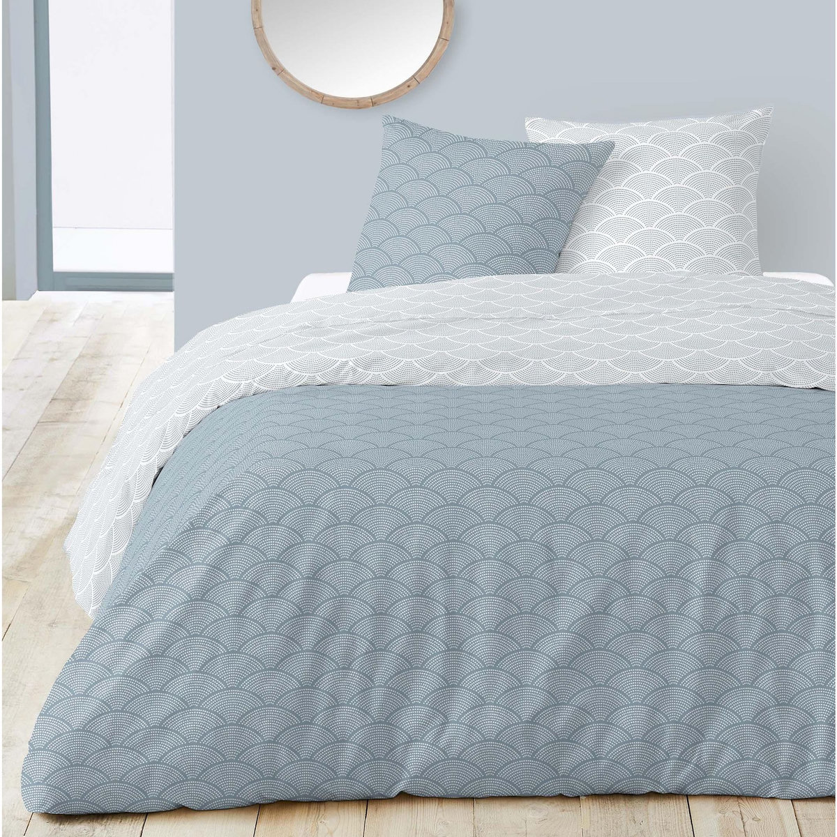 ACTUEL Parure housse de couette fantaisie en polycoton KAEKO