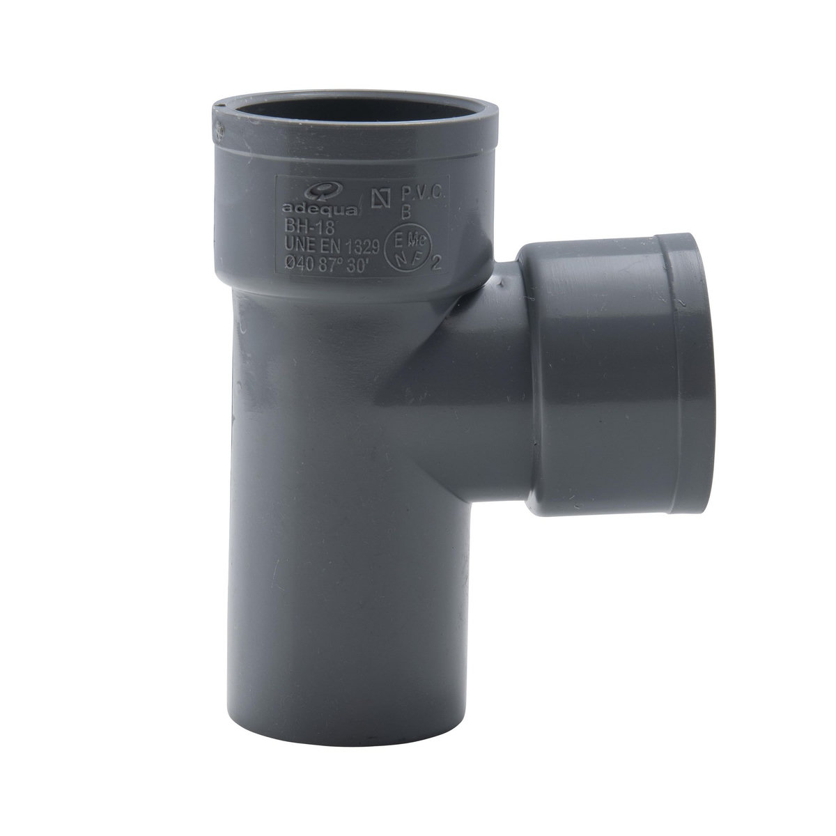 Jardibric Raccord en Té mâle-femelle 87°30 ø40mm