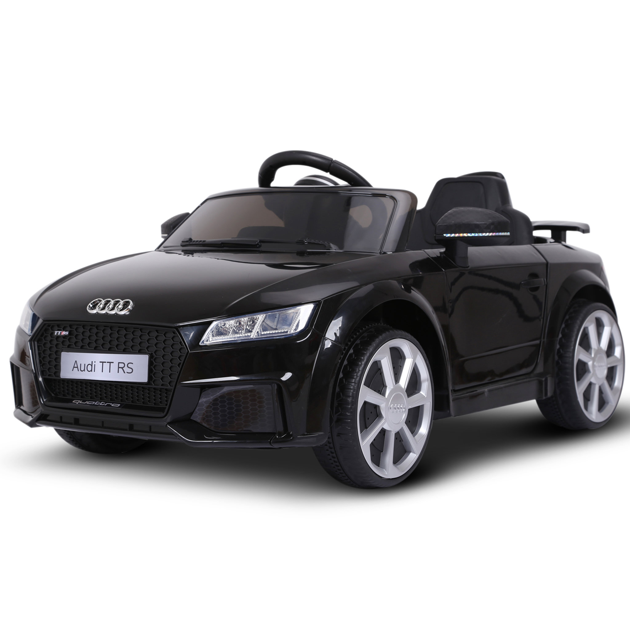 Voir la diapositive 1 : HOMCOM Véhicule électrique enfant TT RS 12 V 35 W V. max. 3 Km/h télécommande effets sonores + lumineux noir