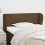 VIDAXL Tete de lit avec oreilles Marron fonce 103x23x78/88 cm Tissu