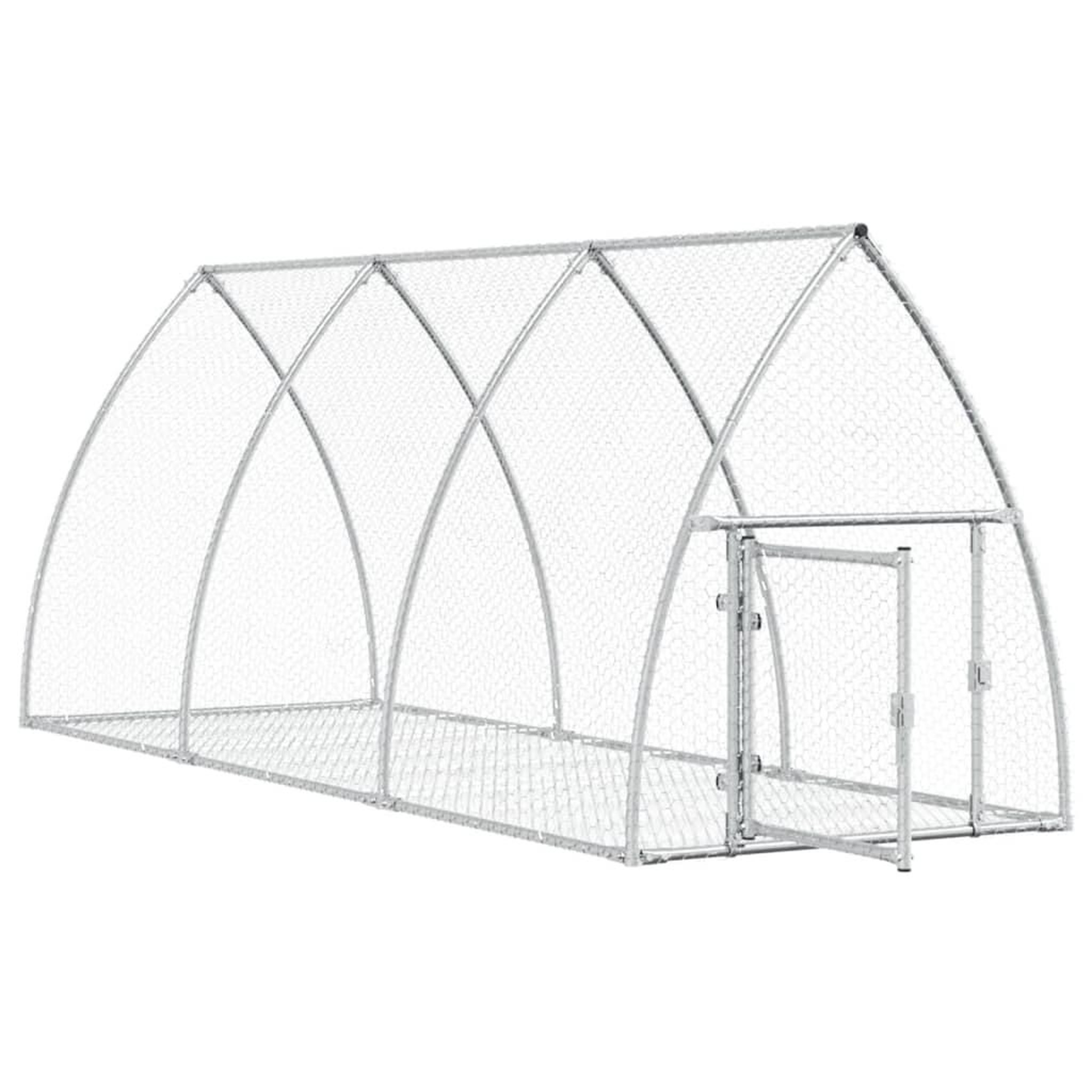 Voir la diapositive 4 : VIDAXL Clapier argente 300x105x120 cm acier galvanise
