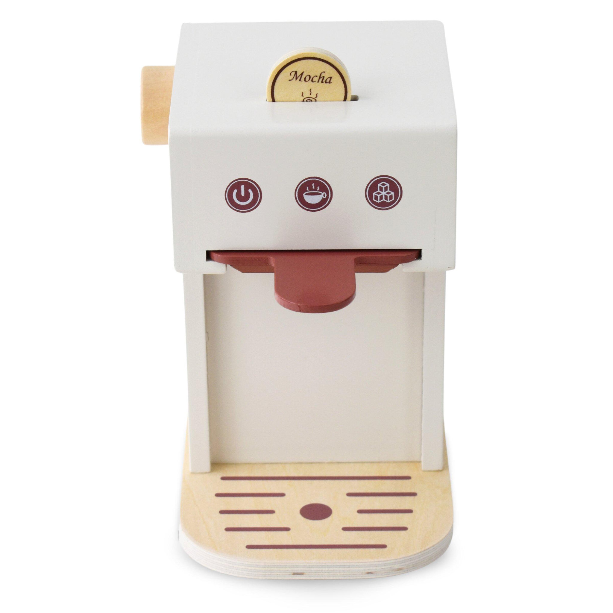 Voir la diapositive 5 : MAMABRUM Machine a Cafe Bois Enfant Mamabrum Jouet d'imitation Capsules Tasses 14x13x20cm