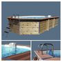 Voir la diapositive 3 : WATERCLIP Piscine en bois longitudinale 590x420x129 FUGUA